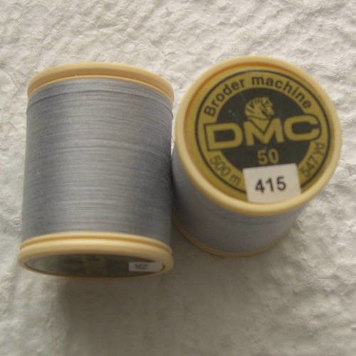 Fil à coudre dmc en coton ref. 415 gris chrome 