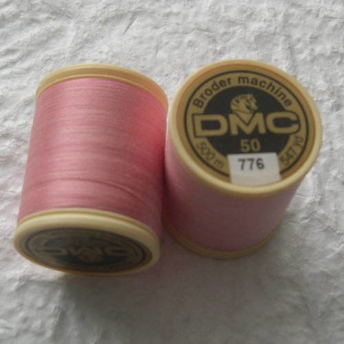Fil à coudre dmc en coton ref. 776 rose lait fraise 
