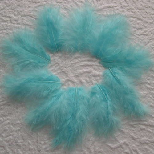 Lot n° 529 - lot de 10 plumes teintées de marabout 5 - 6 cm. 