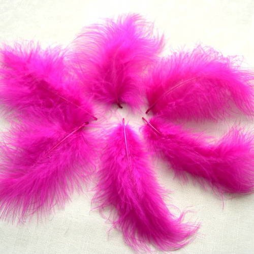 Lot n°235 -  6 plumes  de  marabout 16-18 cm. 