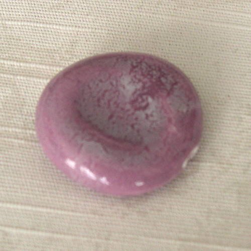 Grand cabochon en ceramique emaillée 