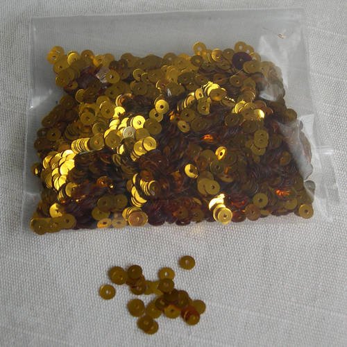 Lot de paillettes rondes couler or  - 8 grammes 