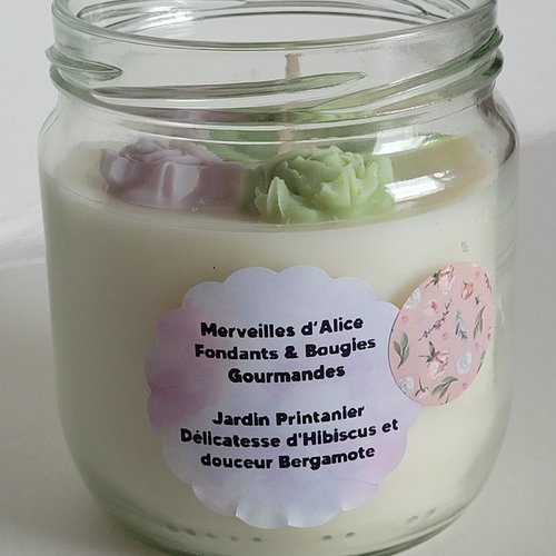 Bougie parfumée haut de gamme – hibiscus & bergamote
