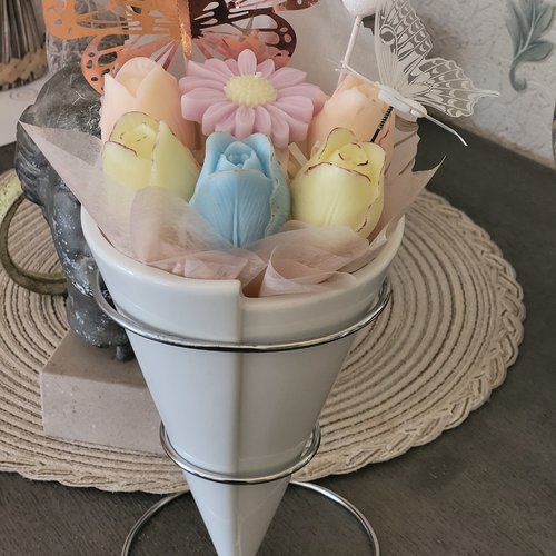 Bouquet parfumé – fondants & bougies florales artisanales