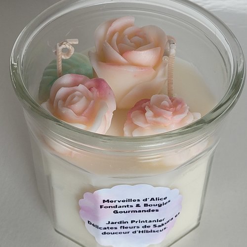 Jardin printanier – bougie gourmande artisanale