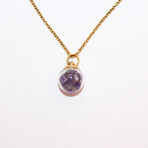 Collier améthyste - pierre de sérénité et d'intuition - pierres 100% naturelles