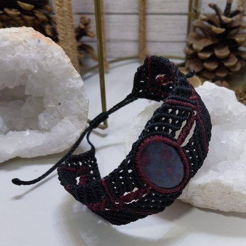 Bracelet manchette rubis cyanite