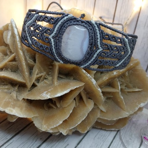 Bracelet agate blue lace