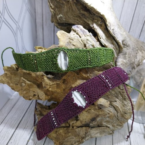 Bracelet twiny calcite zebre