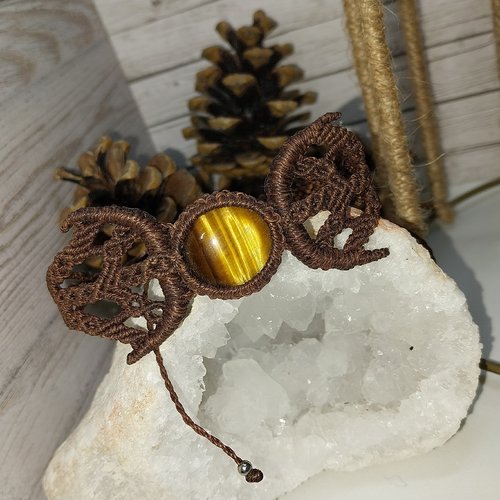 Bracelet triple lune œil de tigre