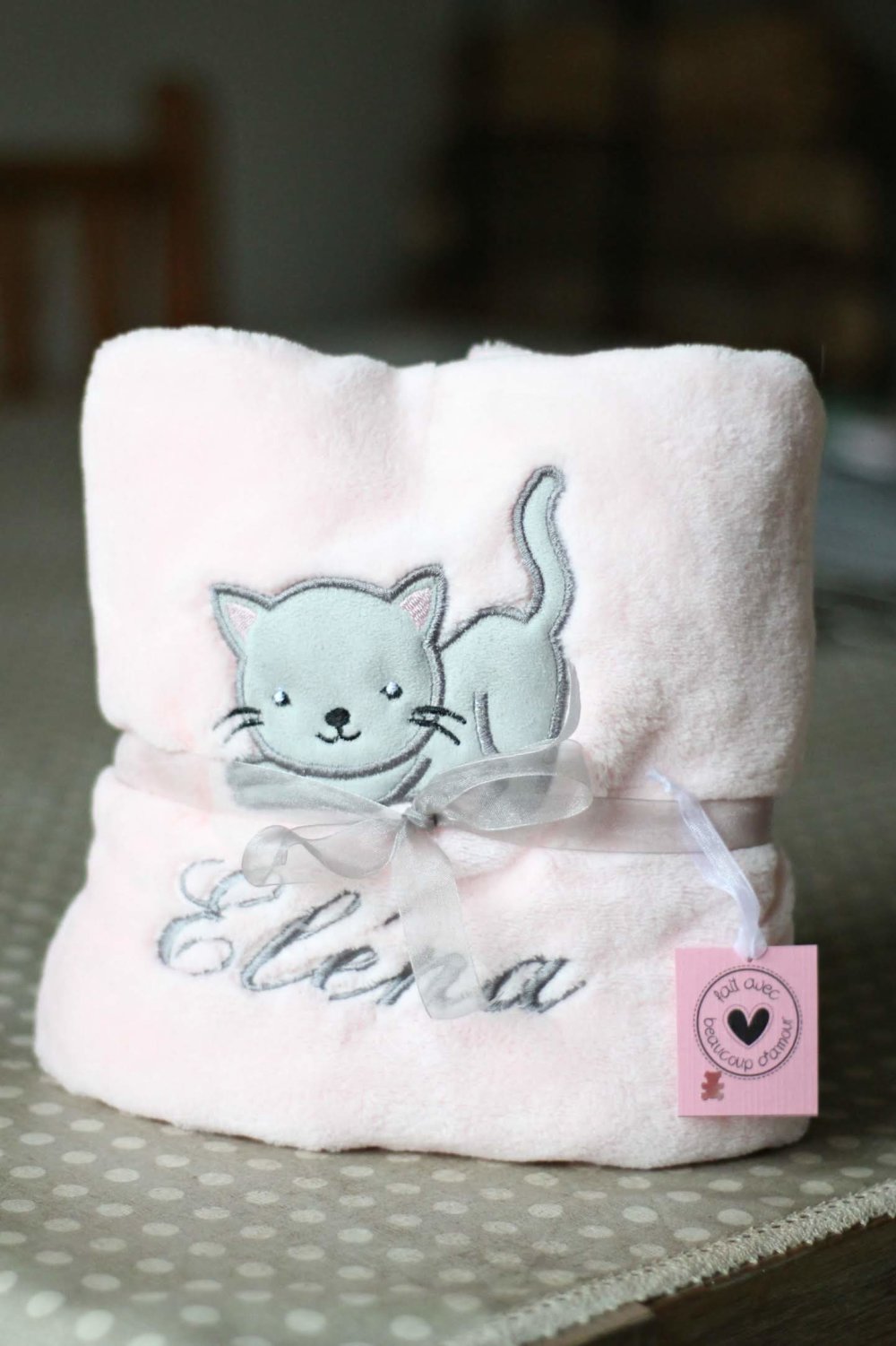 Couverture Plaid Polaire Bebe Personnalise Motif Chaton Un Grand Marche