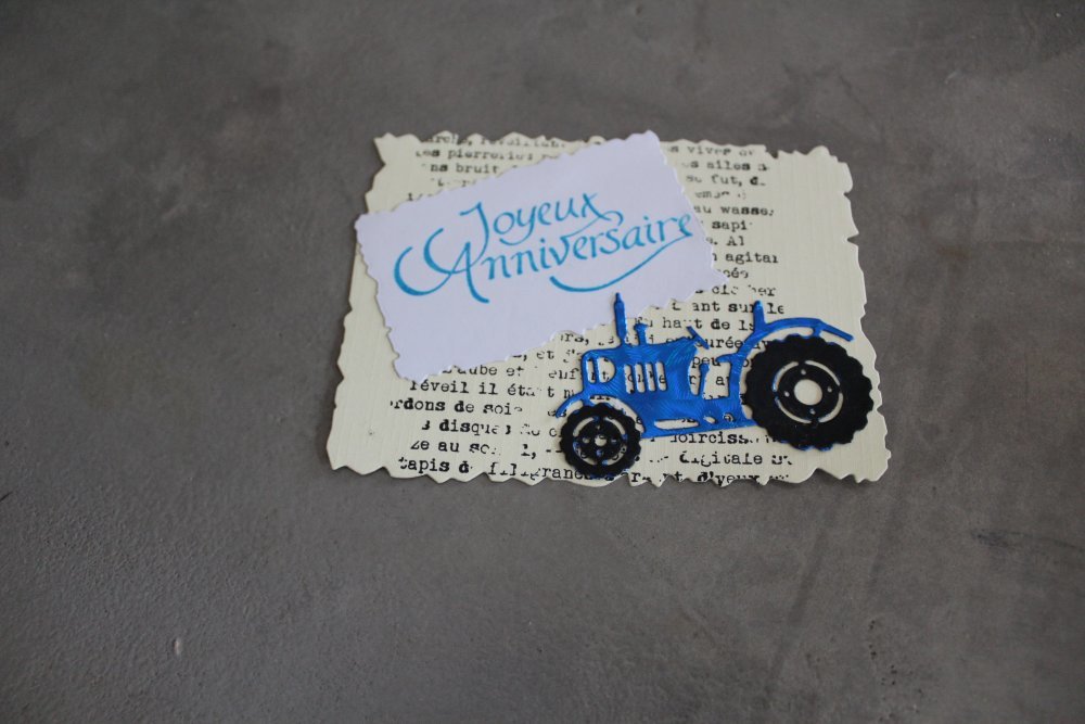 590 Embellissement Theme Joyeux Anniversaire Tracteur Pour Scrapbooking Decoration Un Grand Marche