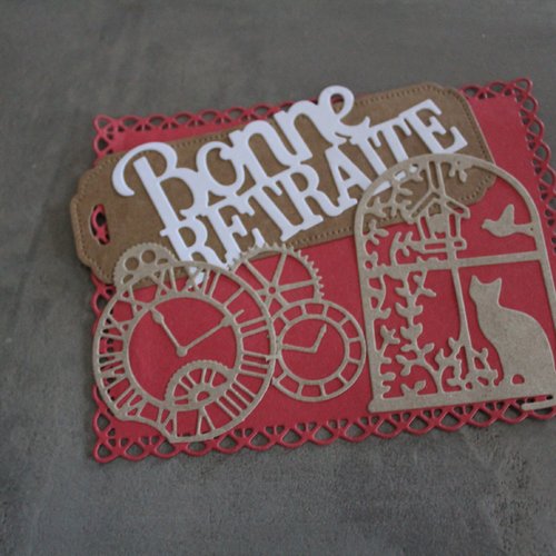 N P 2249 Embellissement Bonne Retraite Pour Scrapbooking Un Grand Marche