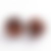 50 perles en bois ronde marron foncé 10mm