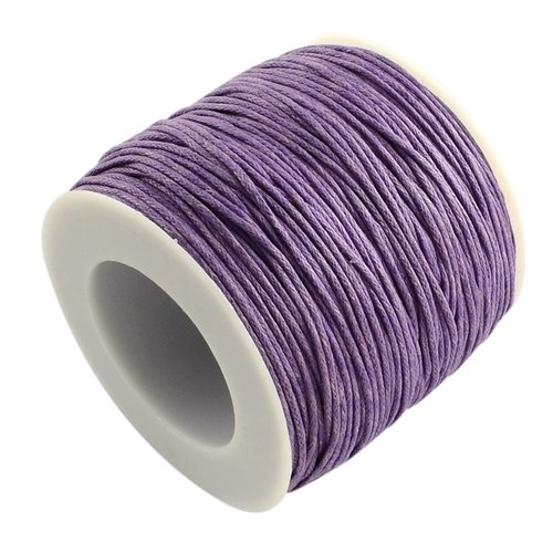 Cordon ciré violet 1mm ( 5 mètres )