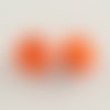 50 perles en bois ronde orange 10mm