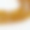 20 perles en verre a facette abaque jaune ocre 6x4mm trou: 1mm