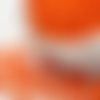 Perles de rocaille en verre opaque orange 4mm trou: 1.5 mm (15gr)
