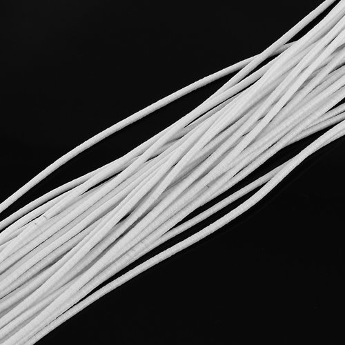 Cordon élastique rond souple 2,5 mm blanc ( 5 mètres )