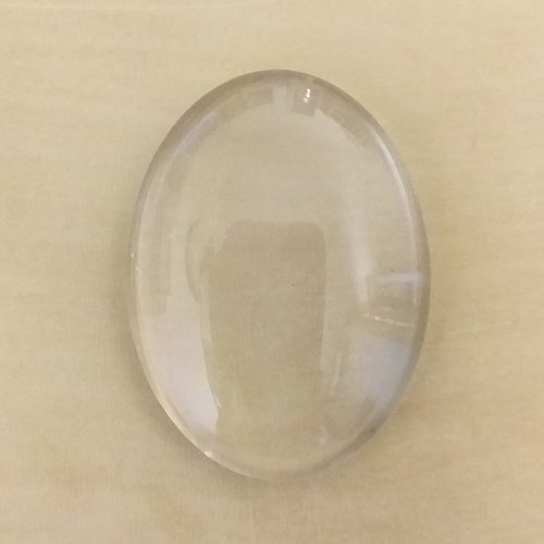 1 cabochon en verre transparent 30 x 40mm