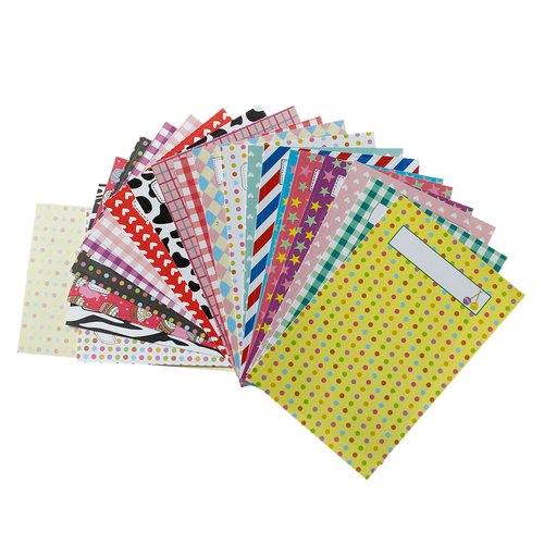 Scrapbooking papier autocollant rectangle couleur mixte 20 papiers par kit