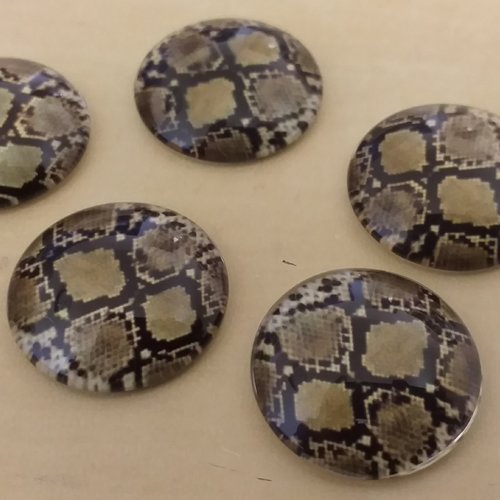 X 1 cabochon verre 20mm
