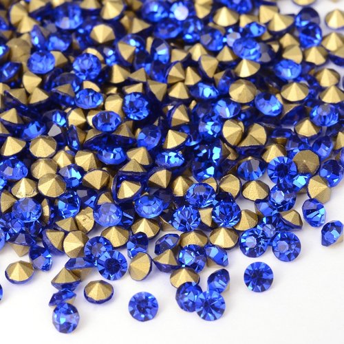 Strass conique bleu royal dim: 2.3/2.4 mm (environ 1440 pieces)
