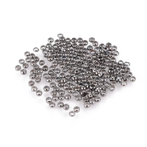 10 gr perles a écraser en métal guntal 2 mm de diamètre trou 1,2mm(900 pieces)