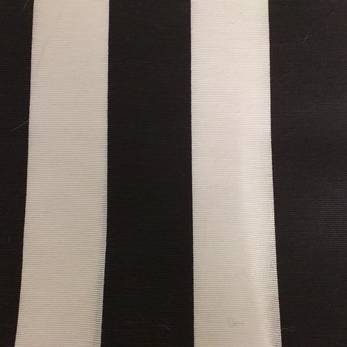 Coupon de coton lin rayée noir et blanc ( 140 x 140 cm )
