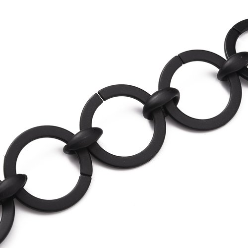 Chaine acrylique noir (1 mètre)