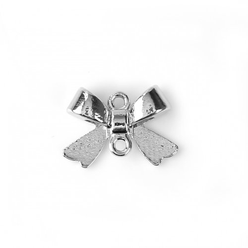 Connecteur noeud papillon metal argent mat ou metal doré 16 x 11mm ( 10 pieces )