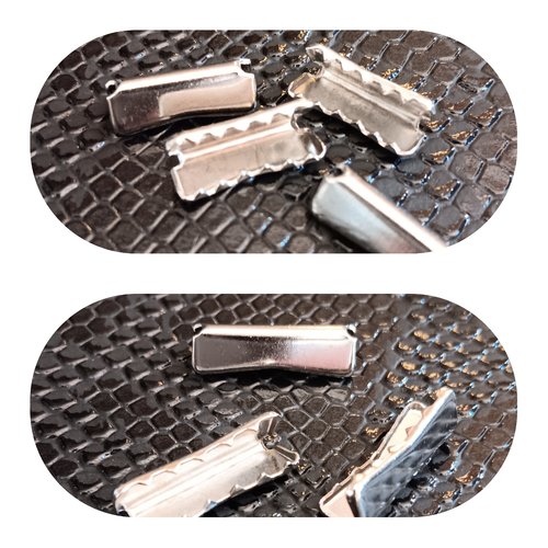 Embouts de sangles a griffes nickele 25mm et 20mm (x 10)