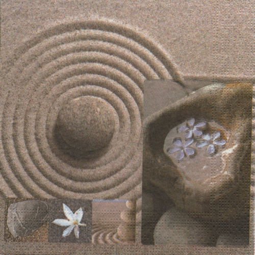 Serviette en papier sable / zen  (598)