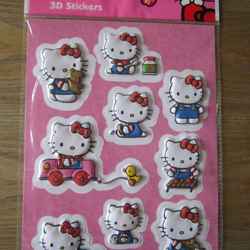 Planche a4 100 stickers 3d Hello Kitty - Mosaïque - Achat & prix
