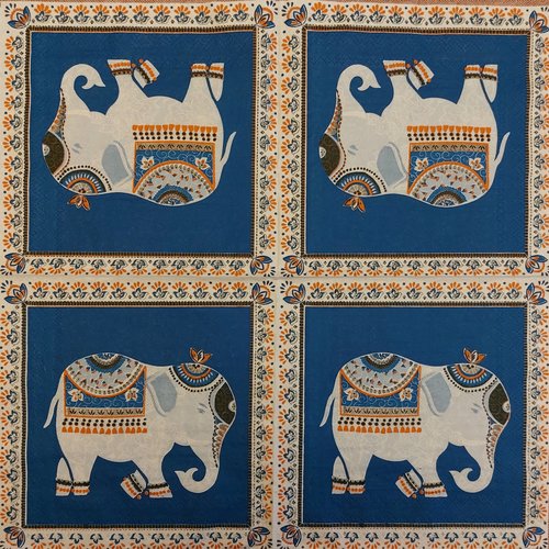 Serviette en papier éléphant  indes (625)