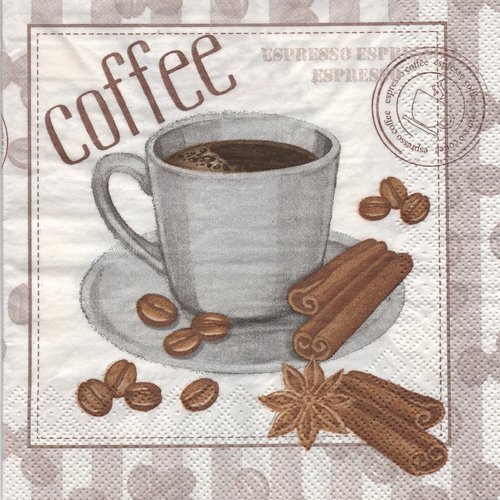 Serviette en papier café/cappuccino  (635)