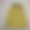 Robe trapèze bébé, taille 12mois, réversible, velours marron et coton jaune à points 