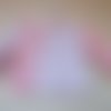 Brassière bébé cache-coeur rose et blanche, jersey et molleton, taille 3-6 mois 