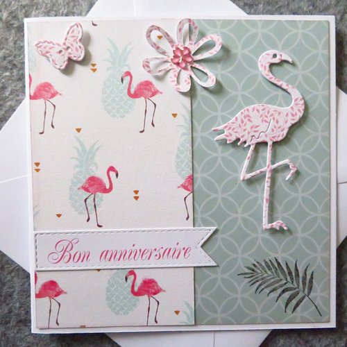 Carte Anniversaire Flamant Rose Carte A Offrir Un Grand Marche