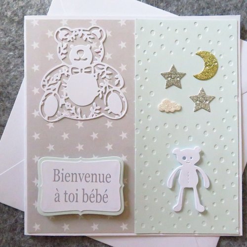 Carte Naissance Garcon Carte Bienvenue Bebe Ourson Un Grand Marche