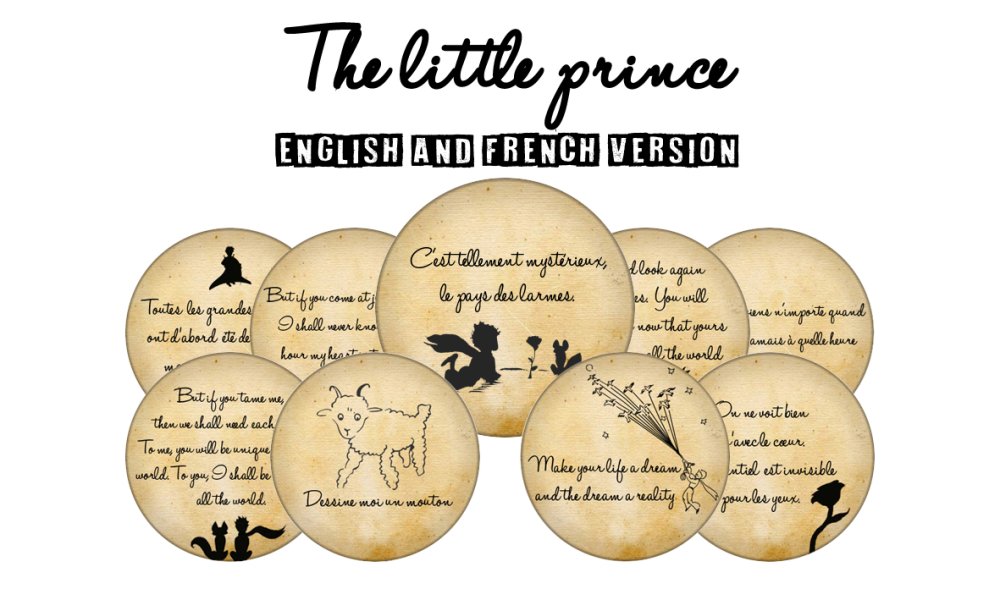 Images Digitales Cabochon Le Petit Prince Antoine De Saint Exupery Ronds Un Grand Marche