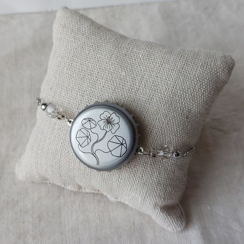 Bracelet réglable avec capsule "capucine"