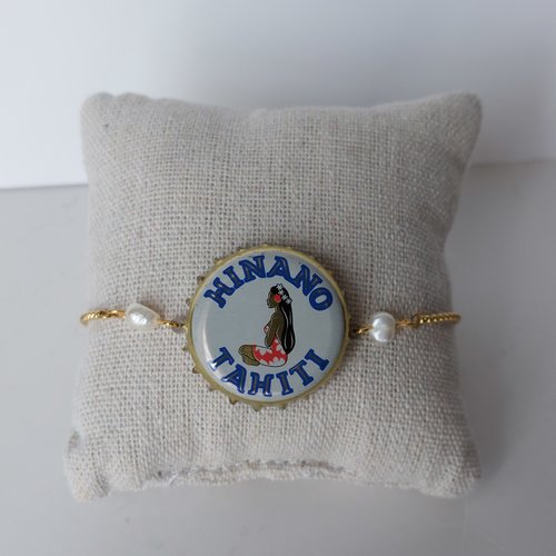 Bracelet réglable avec capsule "vahiné"