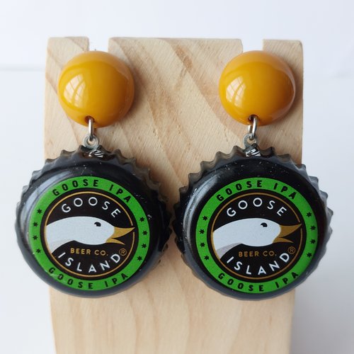 Boucles d'oreilles avec capsule "l'oie"