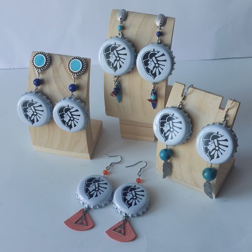 Boucles d'oreilles avec capsule "sioux"