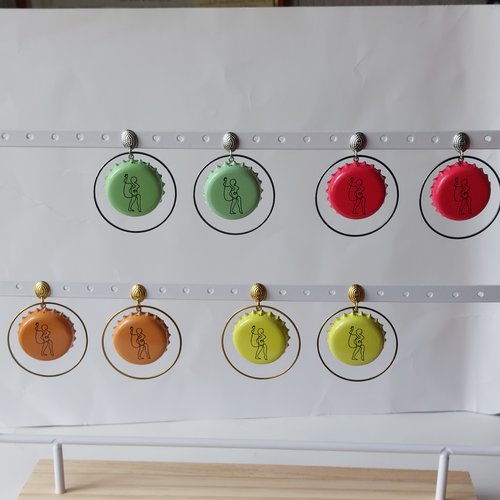 Boucles d'oreilles avec capsule "les déesses"