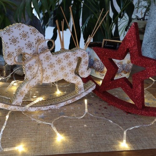 Duo bougeoirs étoile - Noël - Art floral et décoration