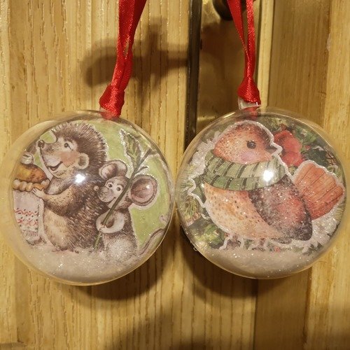 Noël : boules de noël duo de décoration 