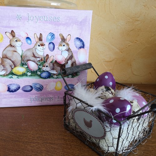 Poupée de lapin de Pâques en plâtre noir et blanc, décoration de
