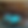 Boucles d'oreilles créoles turquoises perles&pompons 